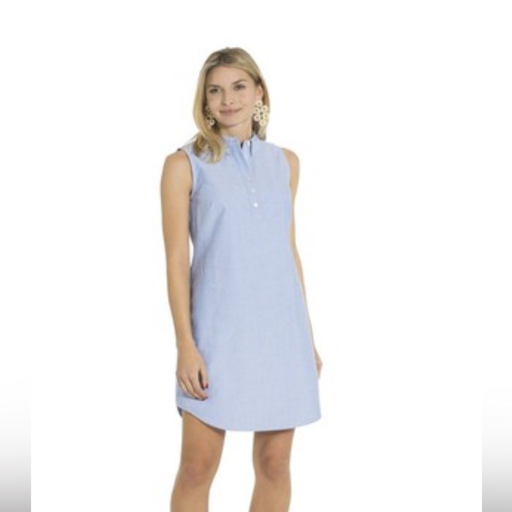 Sail to Sable Sleeveless Oxford Shirting Dress Size Large in perfect condition.